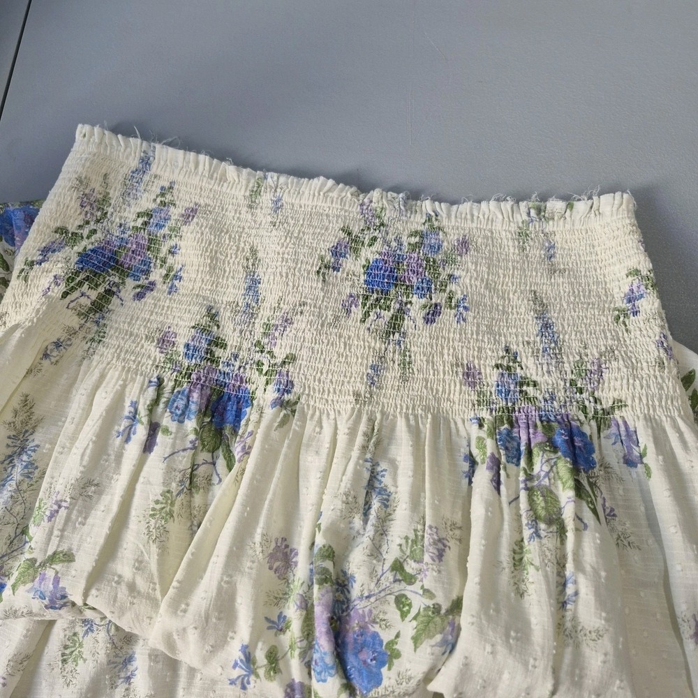 Love Shack Fancy Maxi Skirt Womens XL Falune Floral Deep Slit Pull On Cottage - Picture 5 of 11